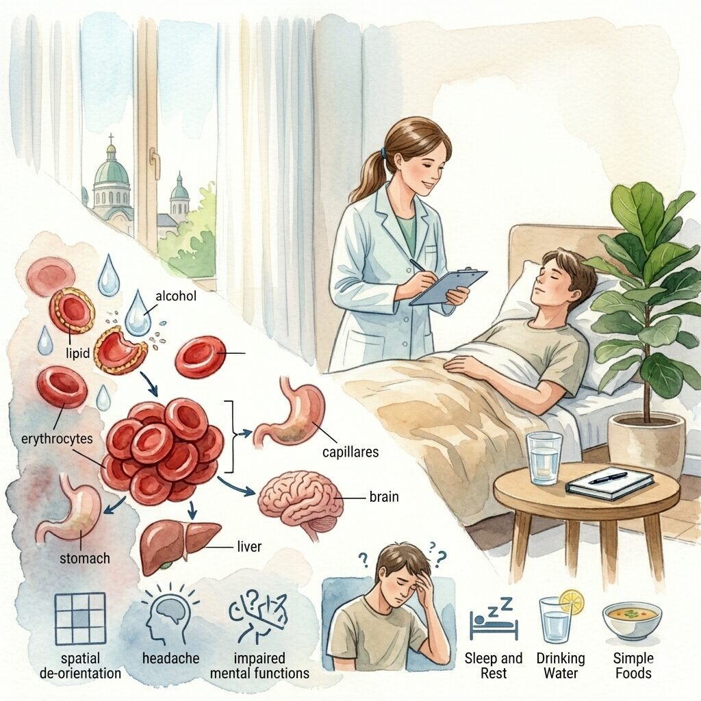 Похмілля як симптом отруєння алкоголем